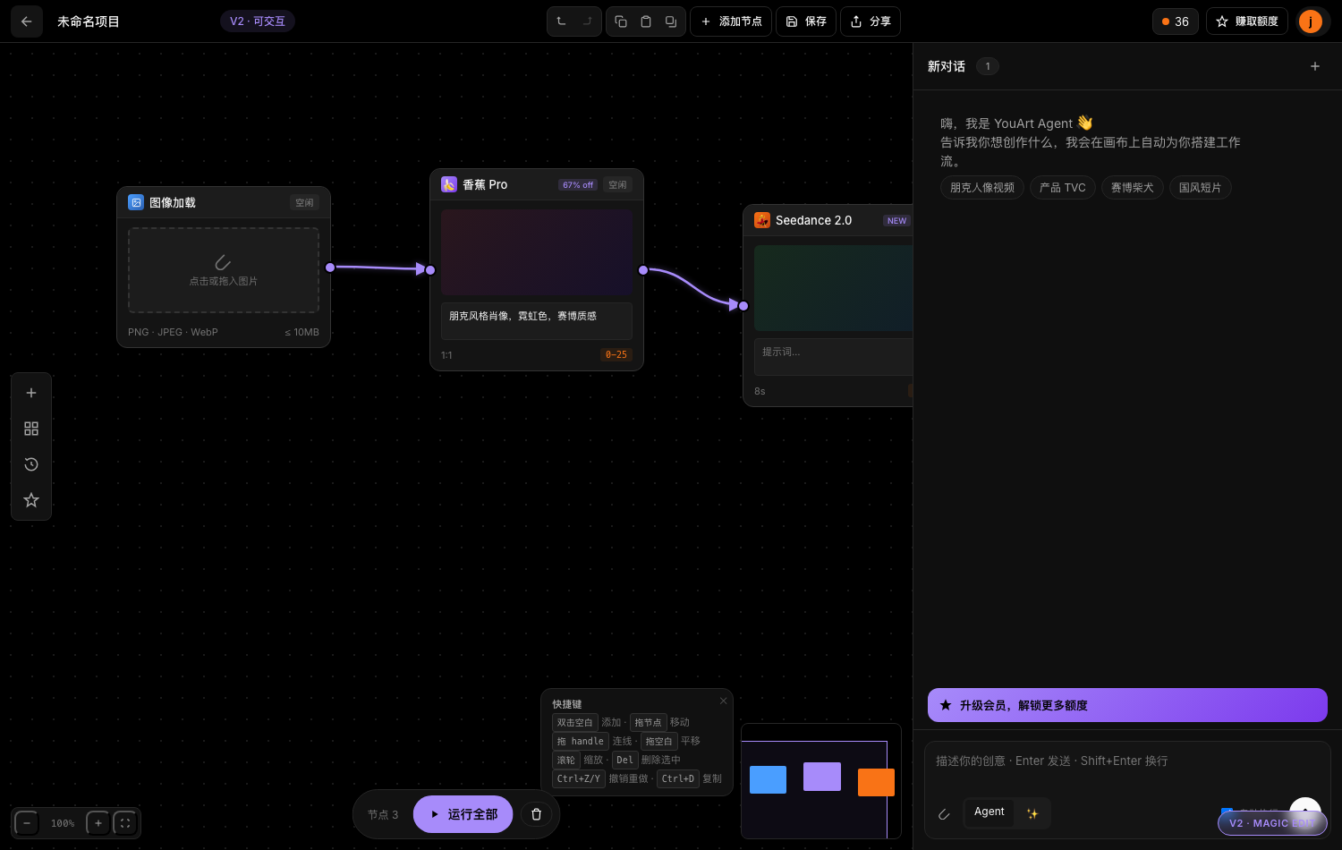 Lookroom · 节点工作流 + Magic Net Agent